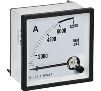 Амперметр IEK э47 6000/5а, класс точности 1.5, 96x96мм IPA20-6-6000-E