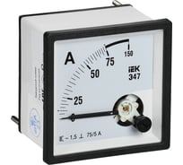 Амперметр IEK э47 75/5а, класс точности 1.5, 72x72мм IPA10-6-0075-E