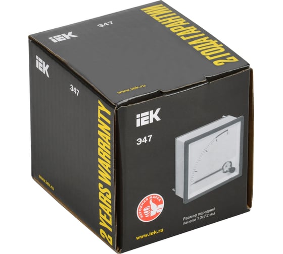 Амперметр IEK э47 75/5а, класс точности 1.5, 72x72мм IPA10-6-0075-E