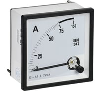 Амперметр IEK э47 75/5а, класс точности 1.5, 96x96мм IPA20-6-0075-E