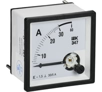 Амперметр IEK э47 30/5а, класс точности 1.5, 72x72мм IPA10-6-0030-E