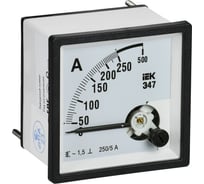 Амперметр IEK э47 250/5а, класс точности 1.5, 72x72мм IPA10-6-0250-E