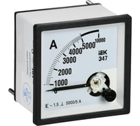 Амперметр IEK э47 5000/5а, класс точности 1.5, 72x72мм IPA10-6-5000-E