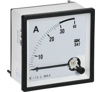 Амперметр IEK э47 30/5а, класс точности 1.5, 96x96мм IPA20-6-0030-E
