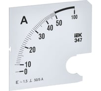 Шкала сменная для амперметра IEK э47 50/5а-1,5 96x96мм IPA20D-SC-0050