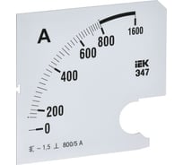 Шкала сменная для амперметра IEK э47 800/5а-1,5 96x96мм IPA20D-SC-0800