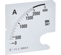 Шкала сменная для амперметра IEK э47 2000/5а-1,5 96x96мм IPA20D-SC-2000