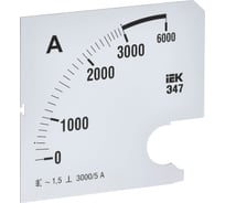 Шкала сменная для амперметра IEK э47 3000/5а-1,5 96x96мм IPA20D-SC-3000
