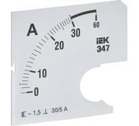 Шкала сменная для амперметра IEK э47 30/5а-1,5 72x72мм IPA10D-SC-0030