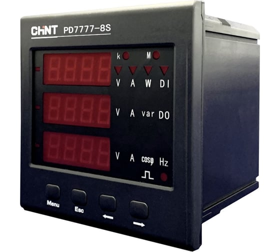 Прибор измерительный многофункциональный CHINT PD7777-8S4 3ф 5А RS-485 120x120 LED дисплей 380В 765098