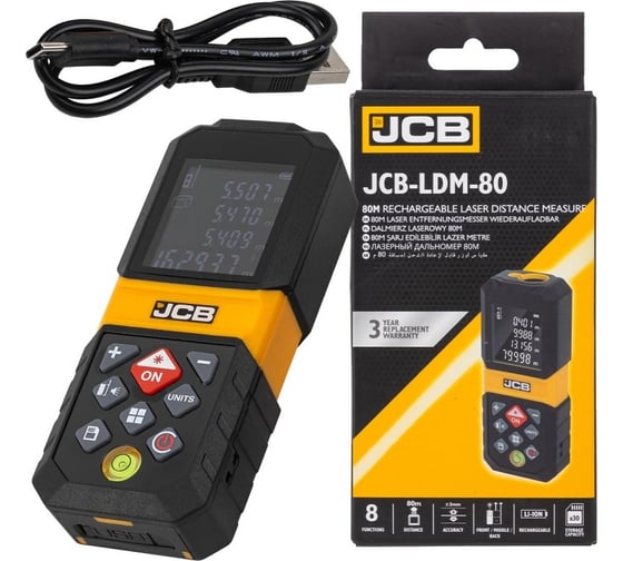 Дальномер лазерный JCB 80м JCB-LDM-80(56918)