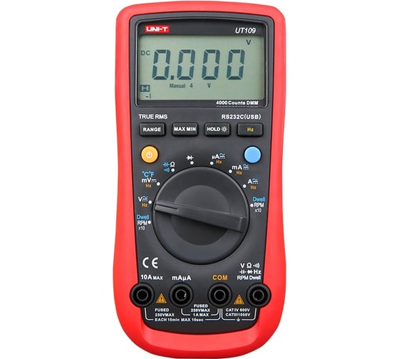 Автомобильный цифровой мультиметр UNI-T UT109 00-00000379