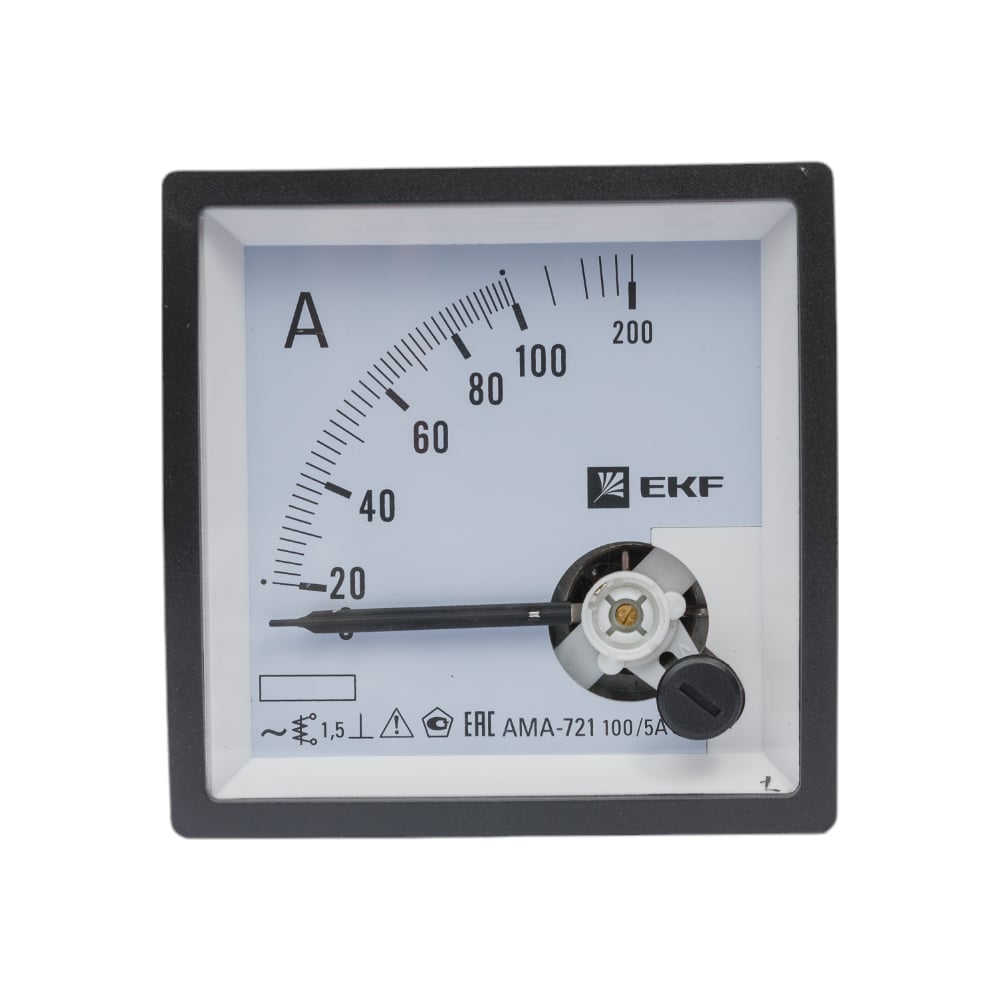 Аналоговый амперметр EKF AMA-721 на панель, квадратный вырез 100А ...