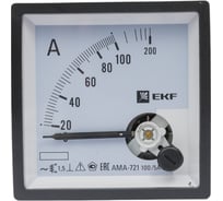 Аналоговый амперметр EKF AMA-721 на панель, квадратный вырез 100А трансф. подкл. ama-721-100
