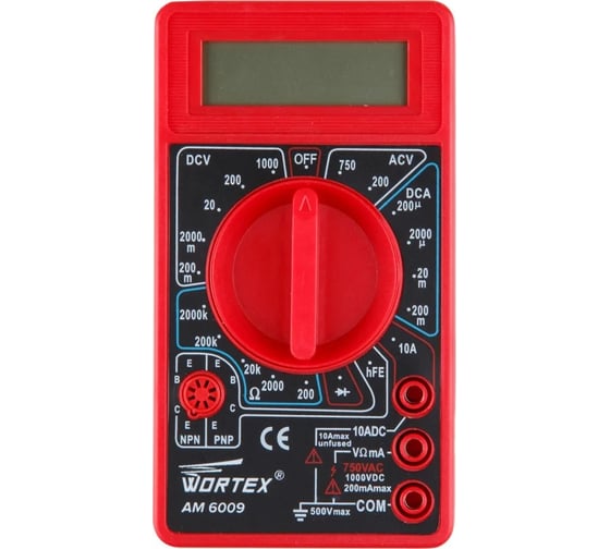 Мультиметр цифровой WORTEX AM 6009 AM6009000014
