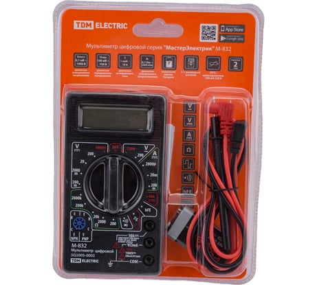 Цифровой мультиметр TDM МастерЭлектрик М-832 SQ1005-0002