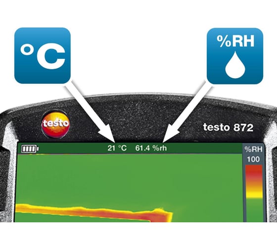 Тепловизор Testo 872 комплект с термогигрометром 605i 0560 8724