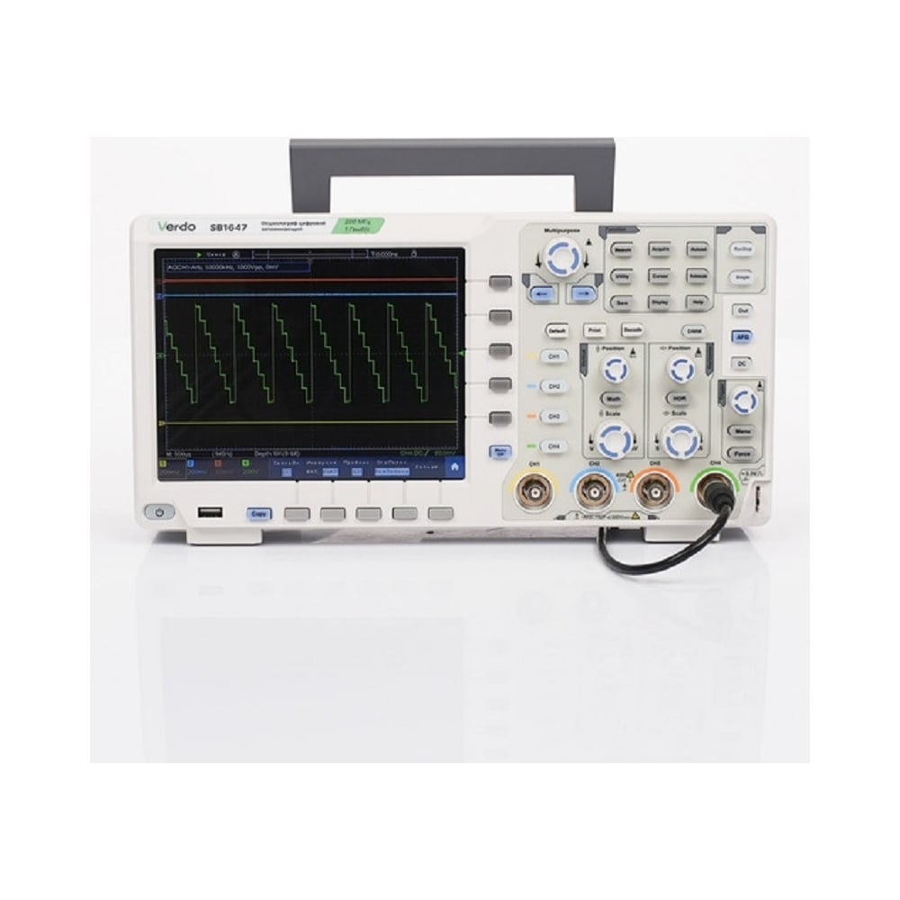 Цифровой осциллограф VERDO SB1626 2 канала 200 МГц, АЦП 8/12/14 бит, макс.  дискретизация 1 Гвыб,/c, 1 Гвыб/с на 2 каналах SB162600