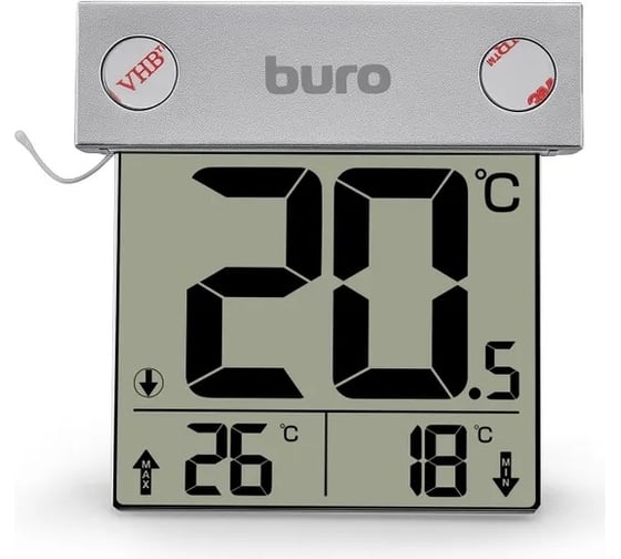 Термометр BURO P-6041 серебристый 1033956