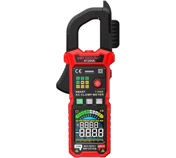 Цифровые токовые клещи КВТ КТ 205А серия PROLINE 90385