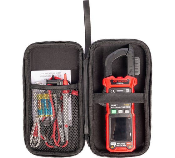 Цифровые токовые клещи КВТ КТ 205А серия PROLINE 90385