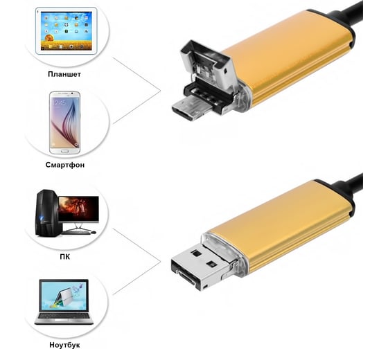 Видеоэндоскоп USB iCartool 0.3Мп, 640x480, 2м, 5.5мм зонд IC-V99