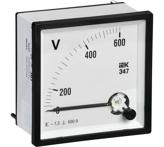 Вольтметр IEK Э47 IPV20-6-0600-E