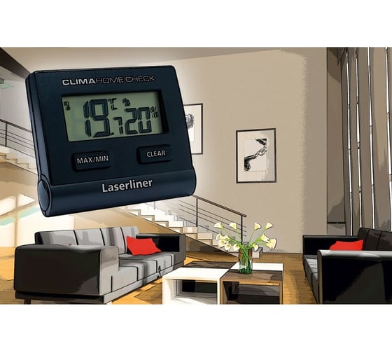 Точный термогигрометр Laserliner ClimaHome-Check (black) с магнитным креплением 082.428A