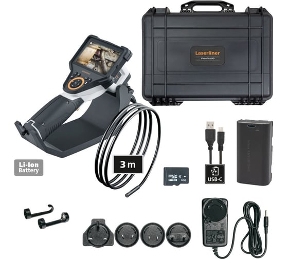Видеоскоп Laserliner VideoFlex HD Duo 1280x720, зонд 3 м (камера 7,9 мм) 082.280A