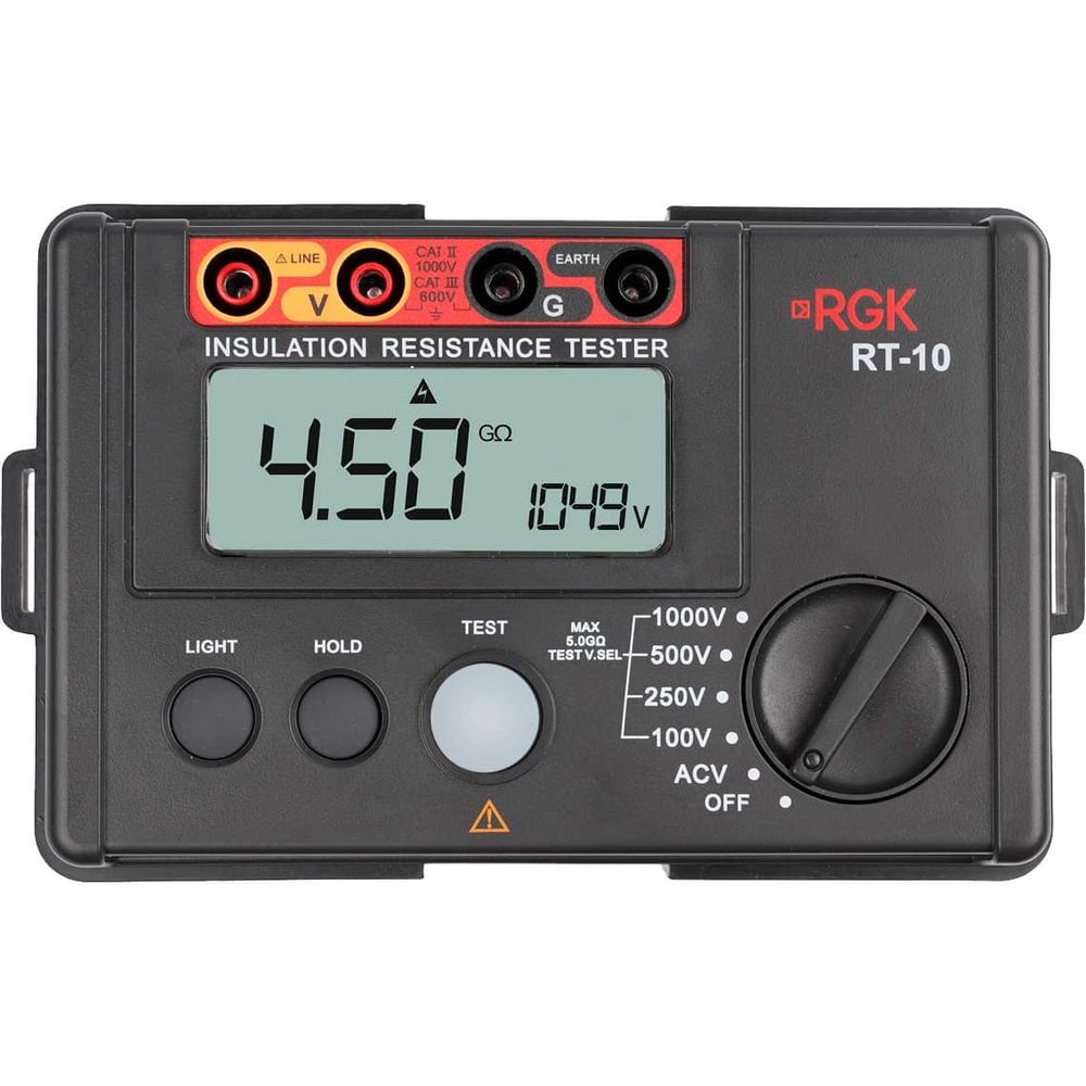 Цифровой мегаомметр RGK RT-10 с поверкой 721364 - выгодная цена, отзывы ...