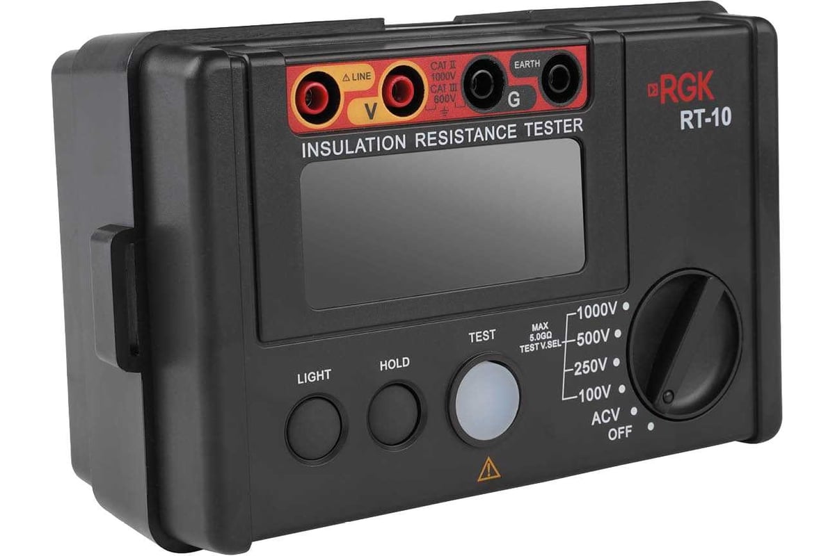 Цифровой мегаомметр RGK RT-10 с поверкой 721364 - выгодная цена, отзывы ...