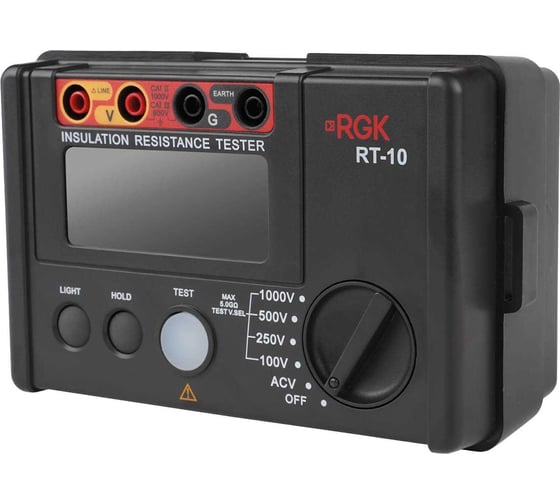 Цифровой мегаомметр RGK RT-10 с поверкой 721364
