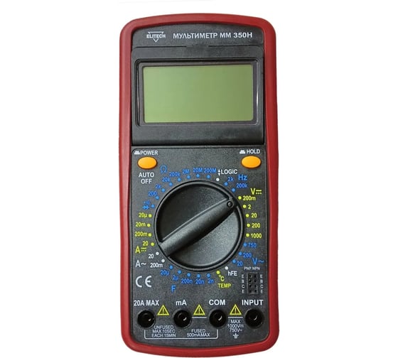 Мультиметр Elitech ММ 350Н 204883