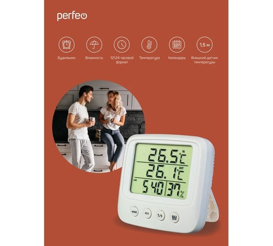 Часы-метеостанция Perfeo Apia (PF-CX-0828A) 30016126