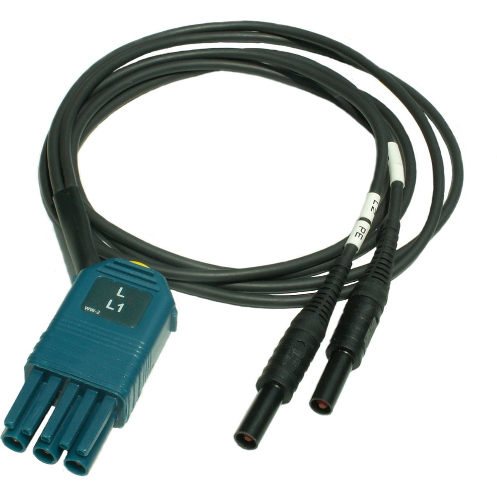 Комплект измерительных проводов 1,2 м с разъемами банан и вилкой ...