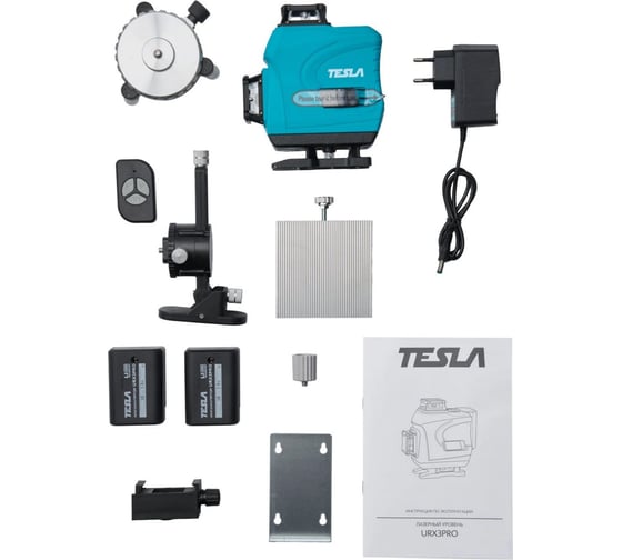 Лазерный линейный уровень Tesla URХ3PRO 30 м ±0,2мм/м, зеленый луч 663153