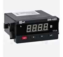 Вольтметр цифровой Dekraft ВМ, 600 В, 96x48 мм, однофазный, LED-дисплей, выход DO, 50379DEK