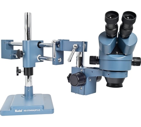 Микроскоп Kaisi 37045A-STL2 7x45X тринокулярный штатив + подсветка М7748336