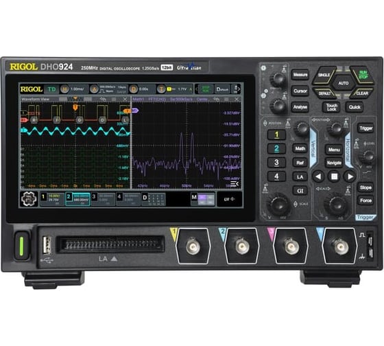 Осциллограф цифровой Rigol 250 МГц, АЦП 12 бит, 4 аналоговых канала, 16 цифровых DHO924 1