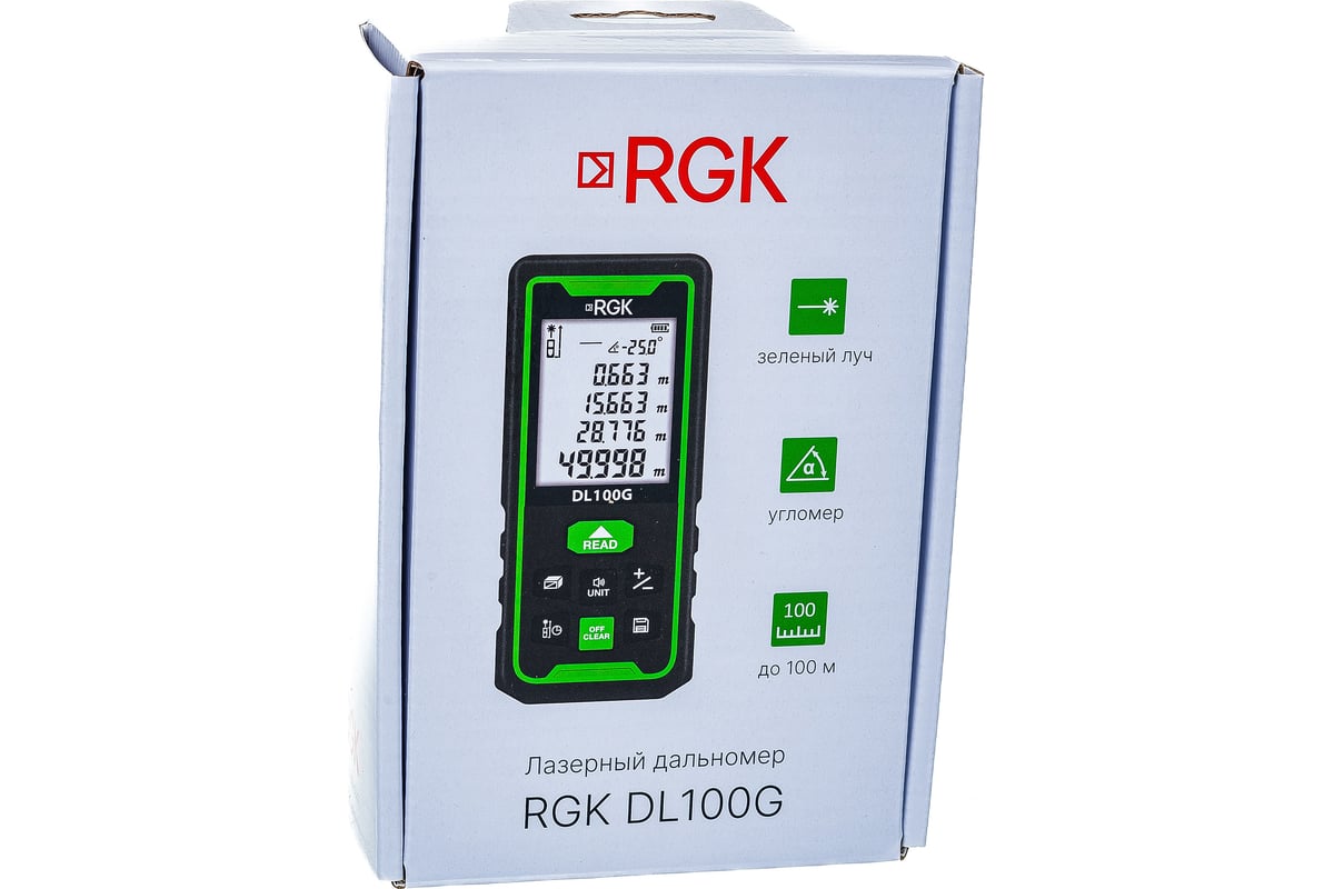 Лазерный дальномер с угломером RGK DL100G 778190 - выгодная цена ...