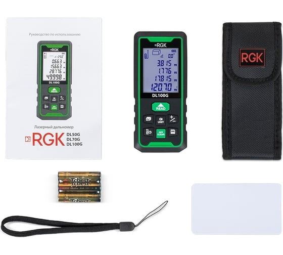 Лазерный дальномер с угломером RGK DL100G 778190