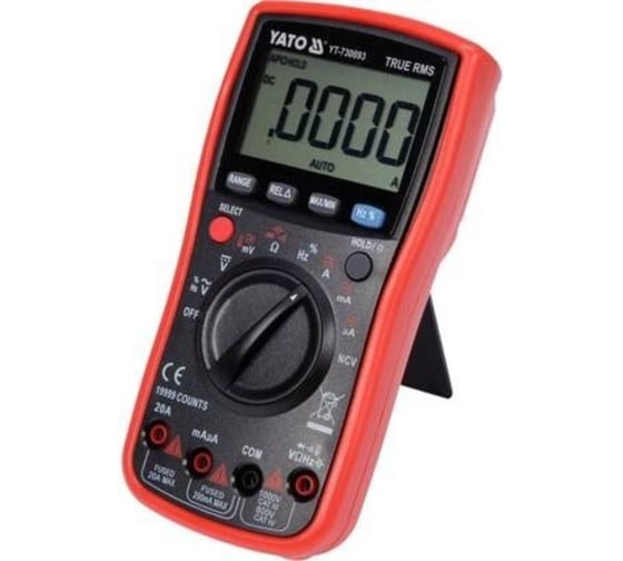 Универсальный цифровой измеритель YATO TRUE RMS LCD 19999 YT-730893