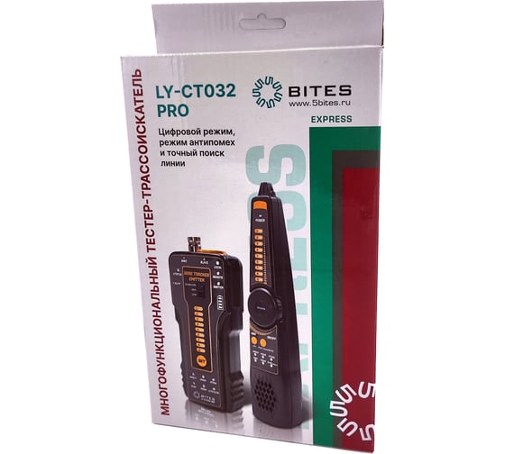 Тестер-трассоискатель кабеля 5Bites EXPRESS UTP / STP / BNC / TEL / POE LY-CT032 PRO