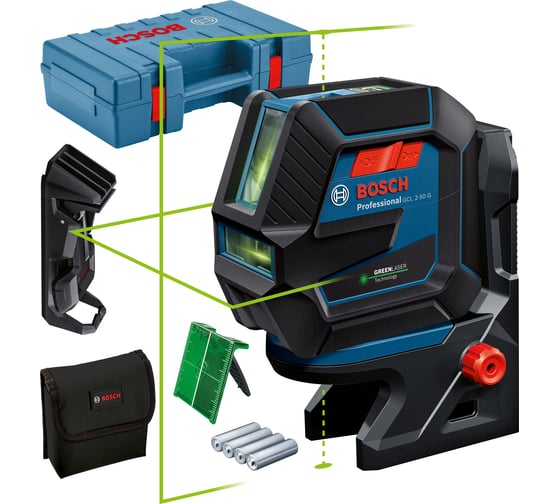 Комби-лазер Bosch GCL 2-50G + RM10 + клипса + кейс 0601066M02