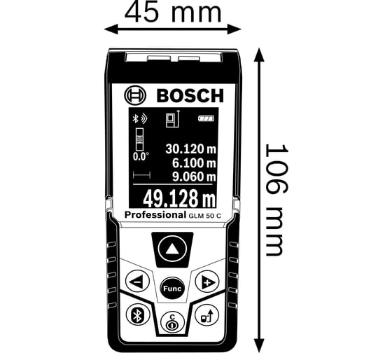 Лазерный дальномер-уклономер Bosch GLM 50 C 0601072C02