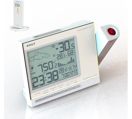 Проекционная метеостанция с дистанционным терморадиодатчиком RST RST32774