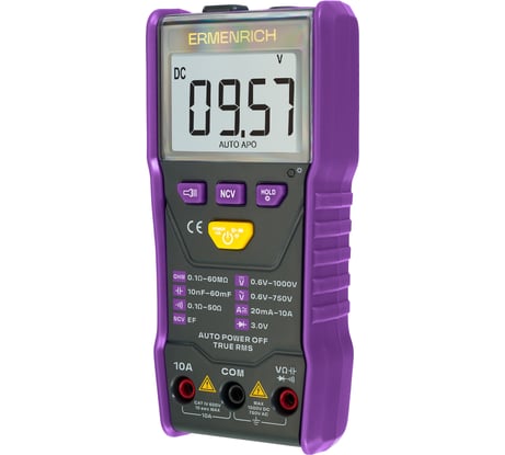 Цифровой мультиметр Ermenrich (Эрменрих) Zing TC20, фиолетовый 83844