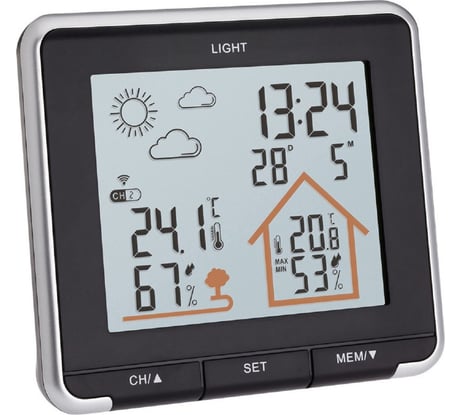 Цифровая метеостанция TFA черная 35.1153.01