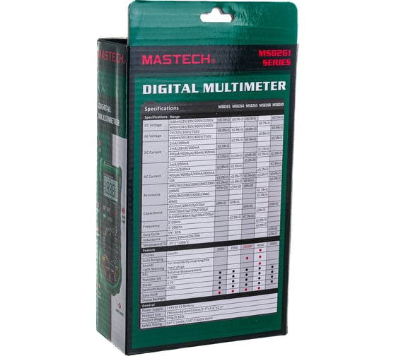 Цифровой автоматический мультиметр MASTECH MS8268 00-00000267