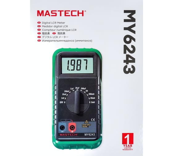 Цифровой мультиметр-измеритель емкости и индуктивности MASTECH MY6243 00-00000274